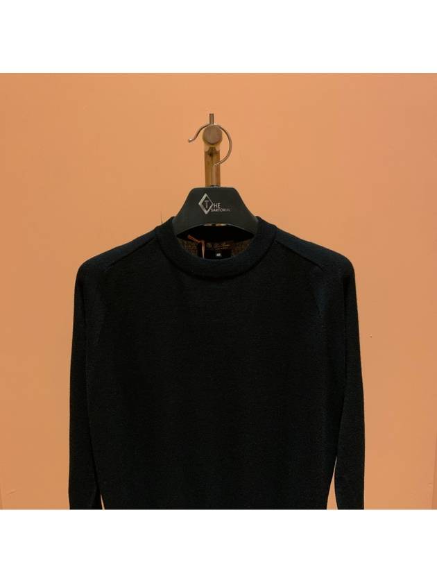 Round Neck Cashmere Knit Top Black - LORO PIANA - BALAAN 3