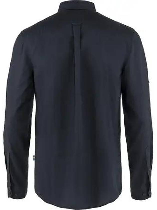 Men's Ovik Travel Long Sleeve Shirt Dark Navy - FJALL RAVEN - BALAAN 3