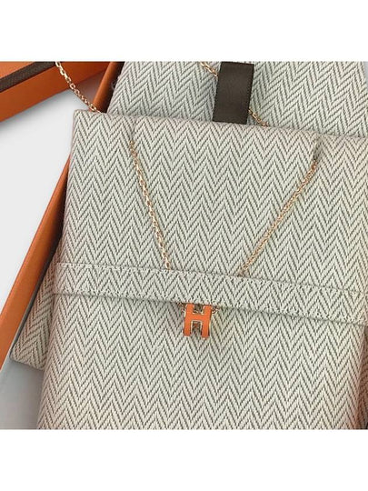 Mini Pop H Pendant Necklace Gold Orange Soy - HERMES - BALAAN 2