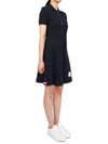 Women's Logo Patch Tennis Flare Short Dress Navy - THOM BROWNE - BALAAN 7