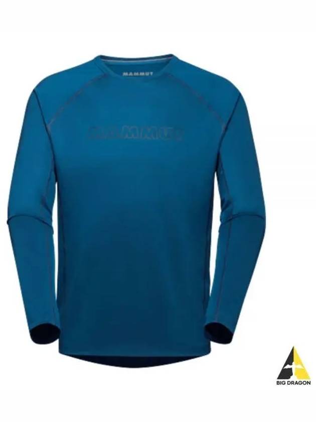 Selun FL Logo Long Sleeve T-shirt Deep Blue - MAMMUT - BALAAN 2