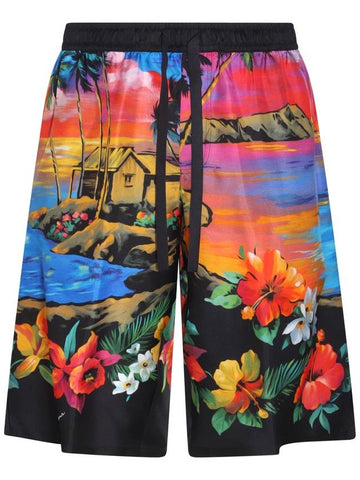 23 ss Multicolor Silk Shorts GV37ATHI1IGHH4JL B0480184622 - DOLCE&GABBANA - BALAAN 1