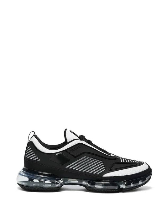 Men's Cloudburst Air Low Top Sneakers White Black - PRADA - BALAAN 1