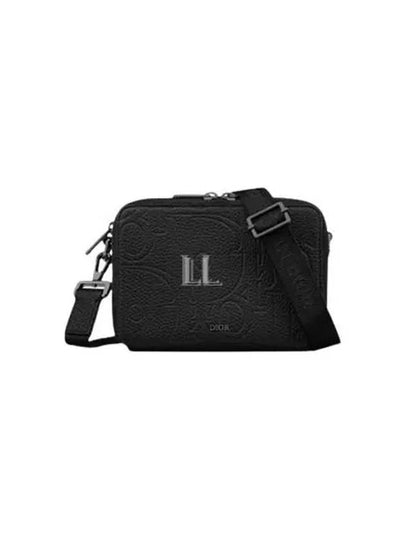 Strap Zipper Pouch Leather Cross Bag Black - DIOR - BALAAN 2