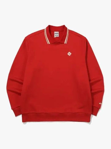 Diadora Forte Collar Sweatshirt RED - DIADORA - BALAAN 1