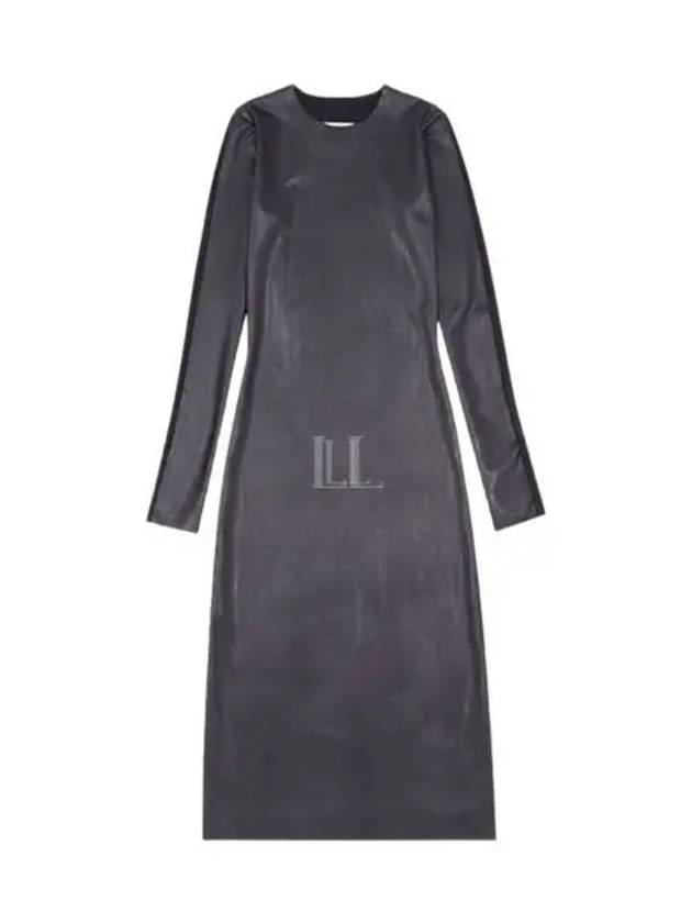 Logo Faux Leather Midi Dress Black - MAISON MARGIELA - BALAAN 2