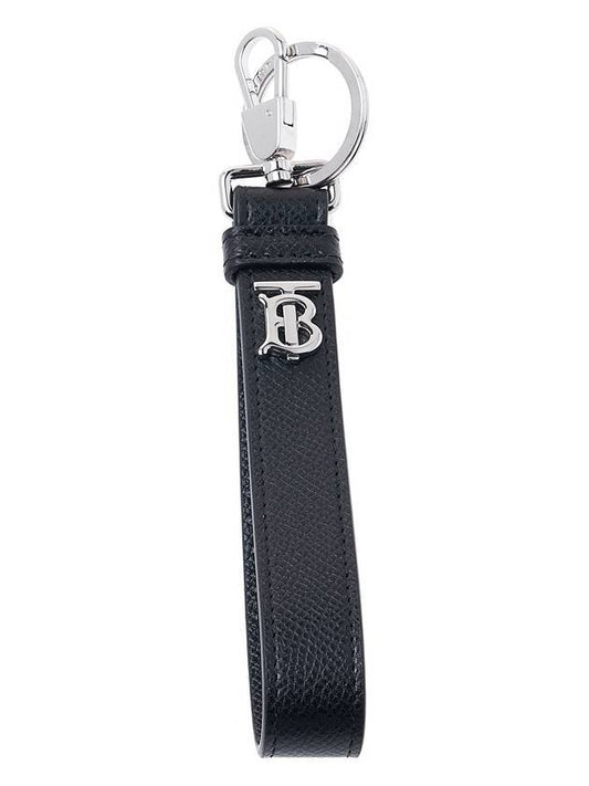 Monogram Motif Leather Key Holder Black - BURBERRY - BALAAN 1
