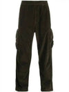 Corduroy Cotton Cargo Straight Pants Olive - STONE ISLAND - BALAAN 2