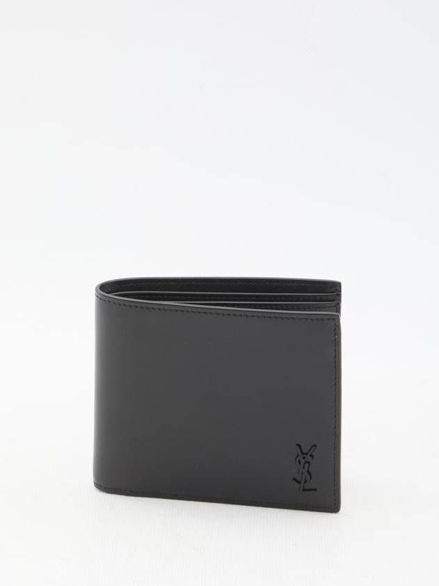 Tiny Cassandre Monogram Half Wallet Black - SAINT LAURENT - BALAAN 2