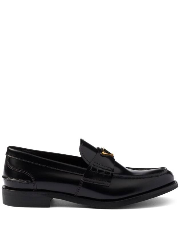 Brushed Leather Loafers Black - PRADA - BALAAN 2