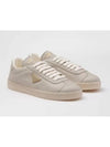 Leather Low Top Sneakers Pumice Stone - PRADA - BALAAN 2