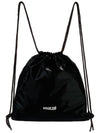 DRAWSTRING GLOSSY BACKPACK BLACK - MACNI - BALAAN 1