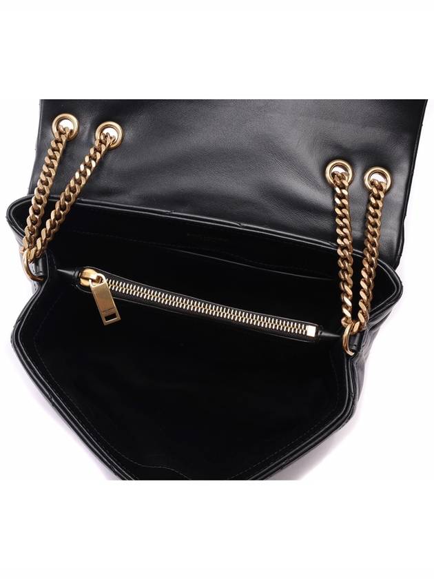 Bronze Monogram Loulou Matelasse Y Leather Small Shoulder Bag Black - SAINT LAURENT - BALAAN 7