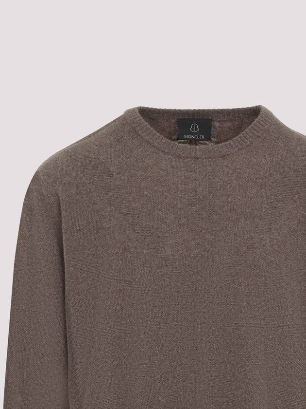 Wool Cashmere Knit Top Brown - MONCLER - BALAAN 5