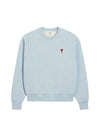 Cotton Heart Logo Sweatshirt Blue - AMI - BALAAN 2