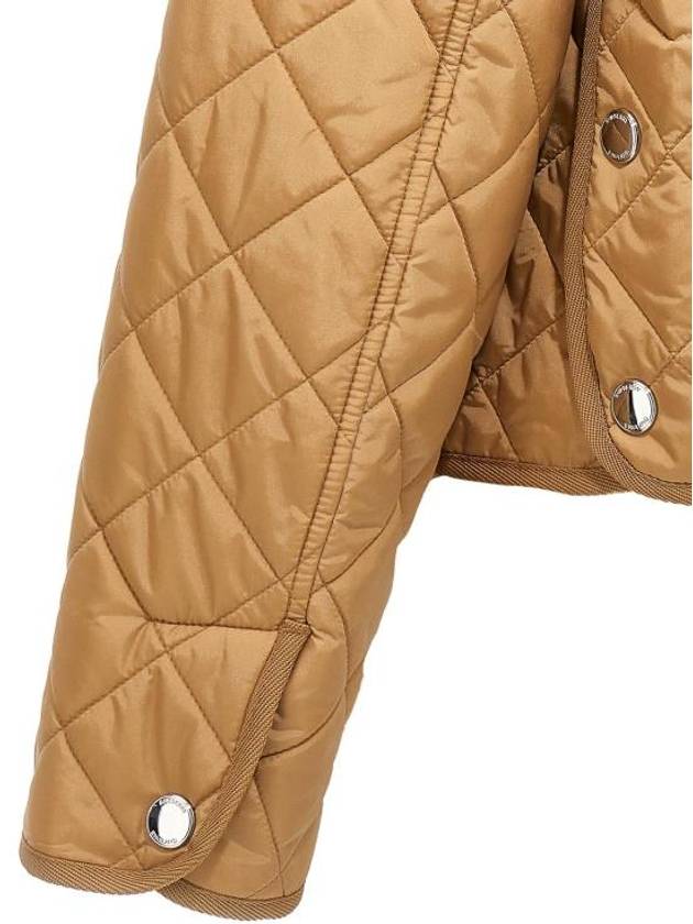 Women's Cropped Quilted Hoodie Jacket Archives Beige - BURBERRY - BALAAN 6