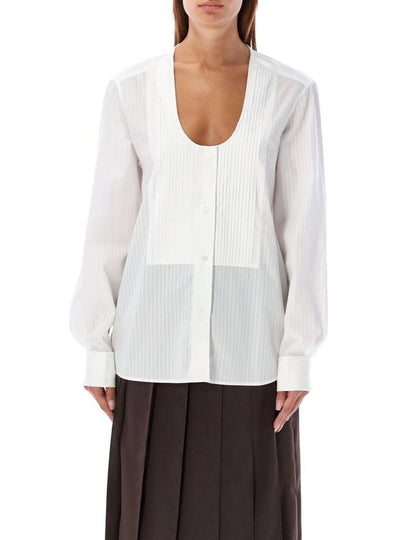 Pintucked Bibb Shirt White - JW ANDERSON - BALAAN 2