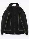 Padded Wrinkle Nylon Hooded Jacket Black - DIESEL - BALAAN 3