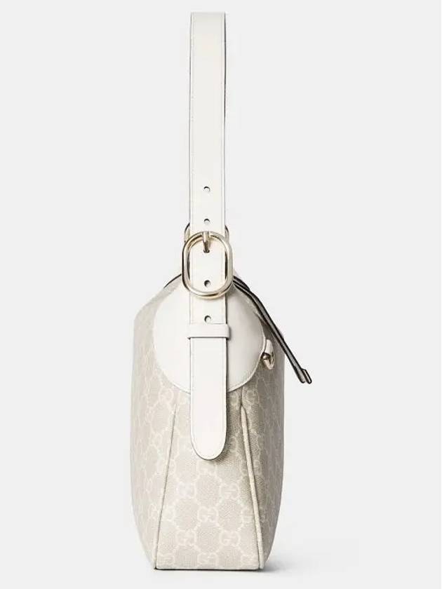 GG Emblem Medium Shoulder Bag Beige White - GUCCI - BALAAN 8