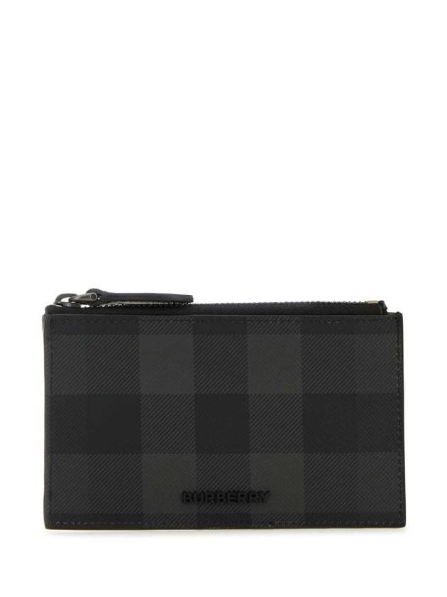 Check Zip Card Wallet Grey - BURBERRY - BALAAN 1