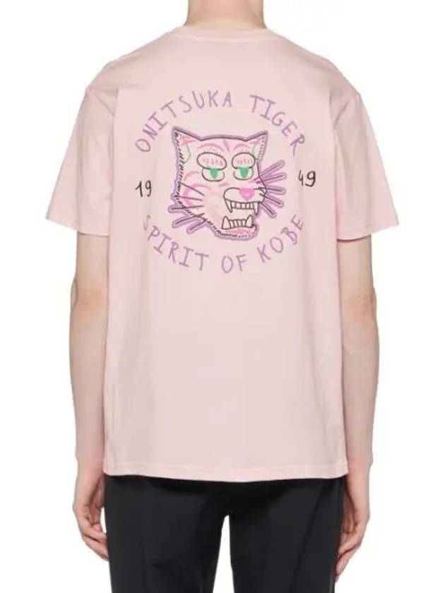 Graphic Short Sleeve T-Shirt Pink - ONITSUKA TIGER - BALAAN 2