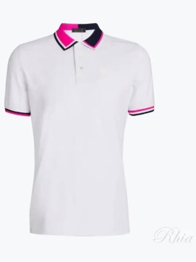 Golf TWO TONE RIB COLLAR TECH PIQU POLO G4MF23K303 SNO two-tone lip color tech pique polo - G/FORE - BALAAN 2