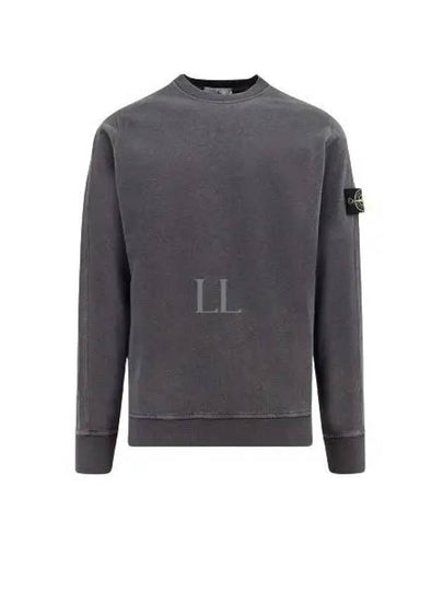 Logo Patch Crew Neck Sweatshirt Dark Grey - STONE ISLAND - BALAAN 2