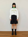 Unbalanced Crop Sweatshirt Cream - LESEIZIEME - BALAAN 5