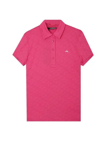 Golf Alaya Jacquard Polo GWJT07569 Q113 Women's Alaya Jacquard Polo - J.LINDEBERG - BALAAN 1