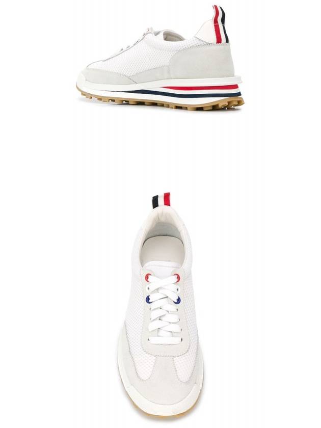 Thom Women Browne Nylon Tech Runner Low Top Sneakers Grey White - THOM BROWNE - BALAAN 6