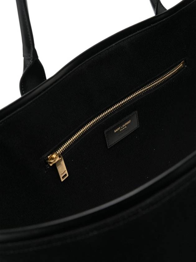 Rive Gauche Canvas Tote Bag Black - SAINT LAURENT - BALAAN 6