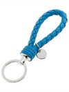 Intrecciato Leather Key Holder Blue - BOTTEGA VENETA - BALAAN 2