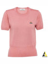 Embroidery ORB Logo Wool Knit Top Pink - VIVIENNE WESTWOOD - BALAAN 2