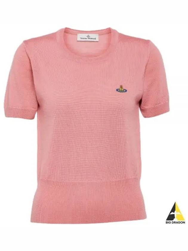 ORB Logo Embroidery Wool Knit Top Pink - VIVIENNE WESTWOOD - BALAAN 2