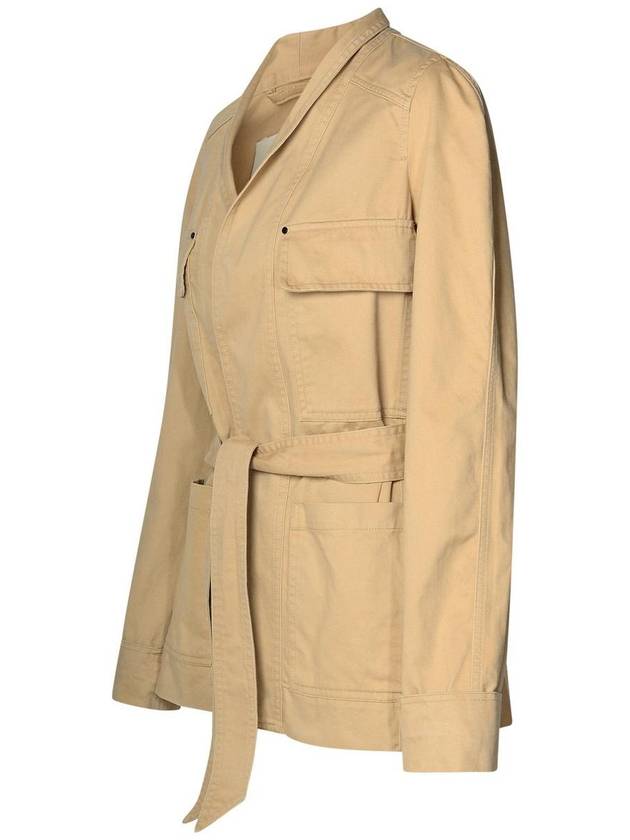 Loetiza Cotton Workwear Jacket Beige - ISABEL MARANT - BALAAN 3