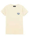 Denise Embroidered Logo Short Sleeve T-shirt Ivory - A.P.C. - BALAAN 2