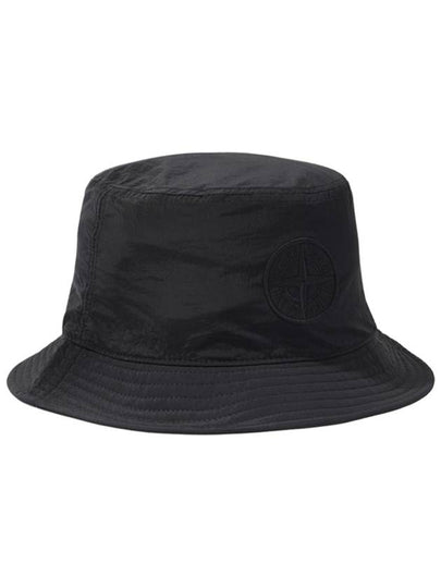 Logo Patch Nylon Bucket Hat Black - STONE ISLAND - BALAAN 2