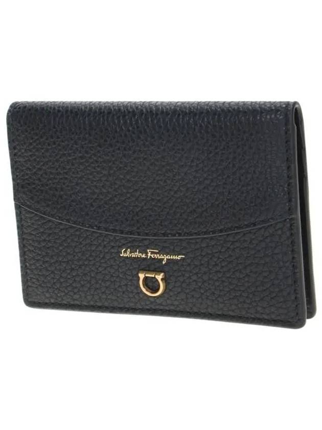 Gancini Travel Leather Card Wallet Black - SALVATORE FERRAGAMO - BALAAN 3