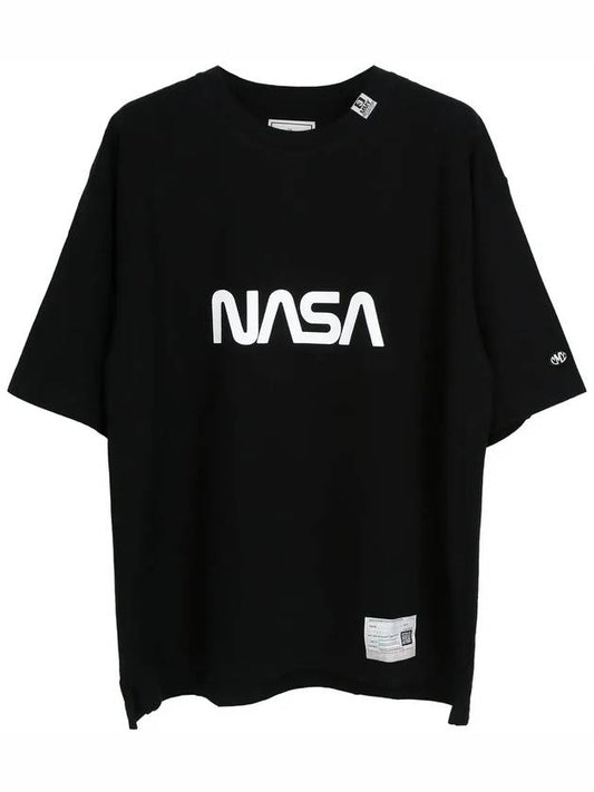 Nasa Print Short Sleeve T-Shirt Black - MAISON MIHARA YASUHIRO - BALAAN 2