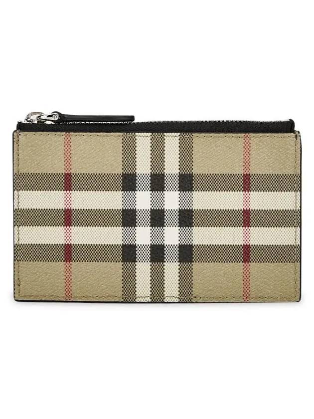 Vintage Check Leather Card Wallet Beige - BURBERRY - BALAAN 2