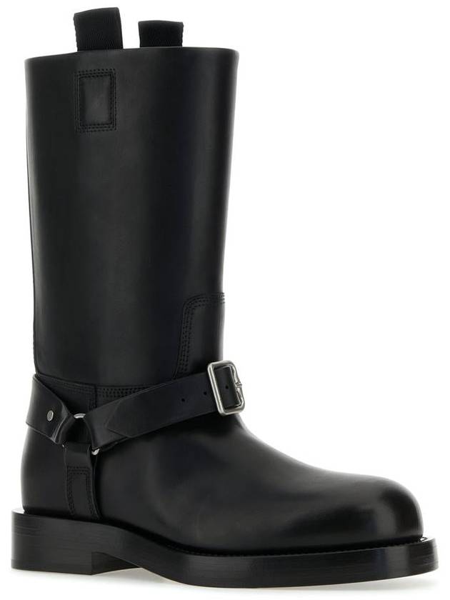 FW 23 24 Boots Saddle Low 8074375BLACK - BURBERRY - BALAAN 3