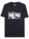 Print Cotton Short Sleeve T-Shirt Black - CP COMPANY - BALAAN 11