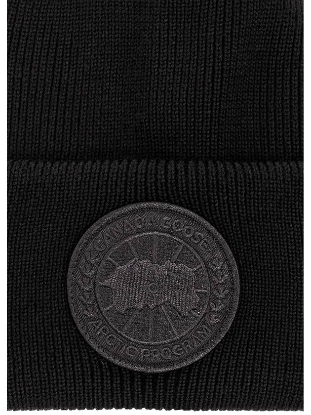 Canada Goose Wool Beanie With Logo, Men's, Black - CANADA GOOSE - BALAAN 4