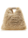 Faux Fur Tote Bag Beige - MAISON MARGIELA - BALAAN 4