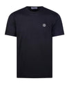 Logo Patch Short Sleeve T-Shirt Black - STONE ISLAND - BALAAN 1