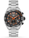 Formula 1 Orange Accent Metal Watch Black - TAG HEUER - BALAAN.