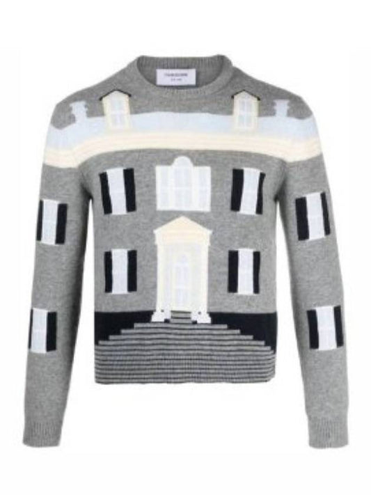 House Intarsia Knit Wool Sweater MKA520AY1029 - THOM BROWNE - BALAAN 2