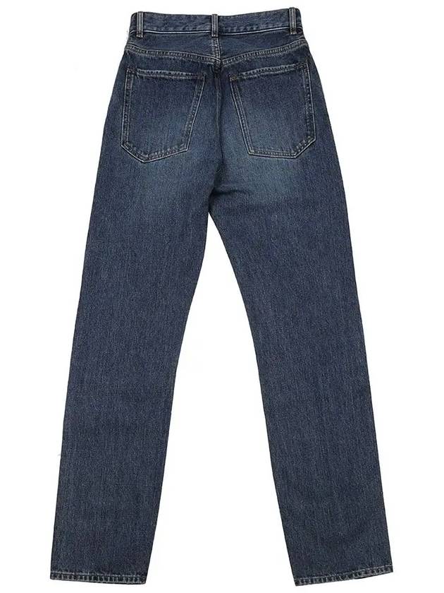 Women's Pocket Straight Jeans Blue - CHLOE - BALAAN 3