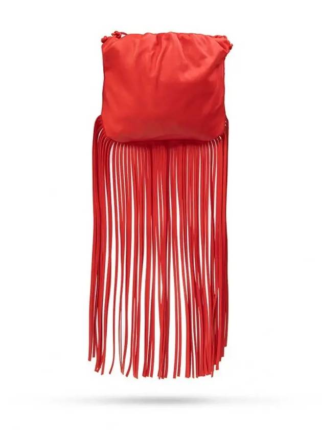 Calfskin The Fringe Pouch Shoulder Bag Red - BOTTEGA VENETA - BALAAN 2