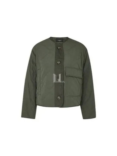 Umberta Button Flap Pocket Side Zipper Jacket Dark Green - MAX MARA - BALAAN 2